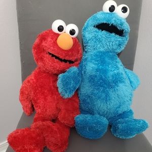 Elmo and Cookie monster stuffies